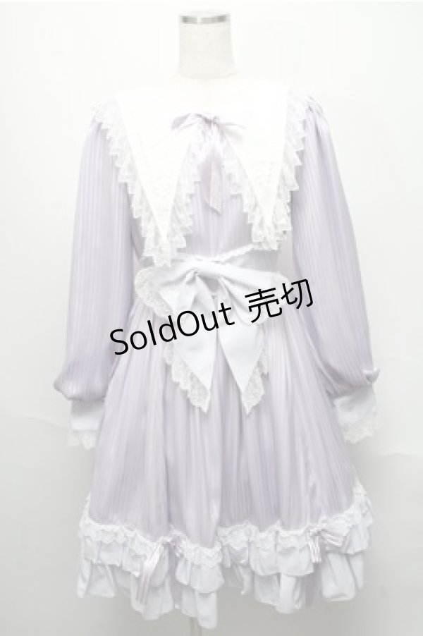 画像1: BABY,THE STARS SHINE BRIGHT / Little Kitten Luluna ストライプワンピース  ラベンダー S-25-05-20-020-BA-OP-HR-ZS (1)