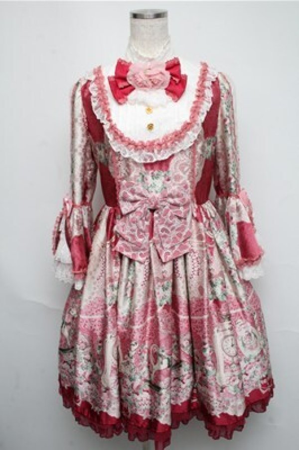 画像1: Angelic Pretty / Belle Epoque Roseワンピース  ピンク S-25-05-20-004-AP-OP-ET-ZS (1)