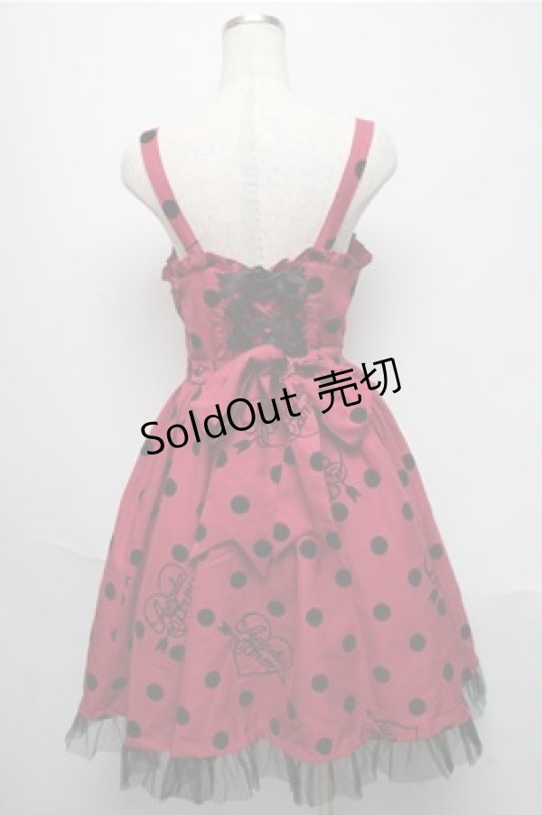 画像2: Angelic Pretty / DOLLY DOTジャンパースカート  ワイン S-25-05-20-026-AP-OP-AS-ZS (2)