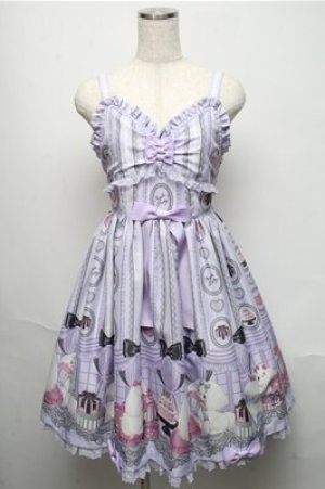 画像: Angelic Pretty / Princess Puppyジャンパースカート  ラベンダー S-25-05-20-027-AP-OP-HR-ZS