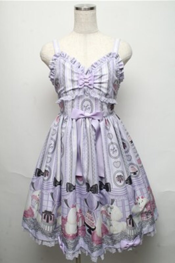 画像1: Angelic Pretty / Princess Puppyジャンパースカート  ラベンダー S-25-05-20-027-AP-OP-HR-ZS (1)