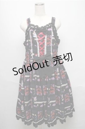画像: metamorphose / Disney Alice in Wonderlandジャンパースカートセット  黒 S-25-05-20-034-ME-OP-ET-ZS