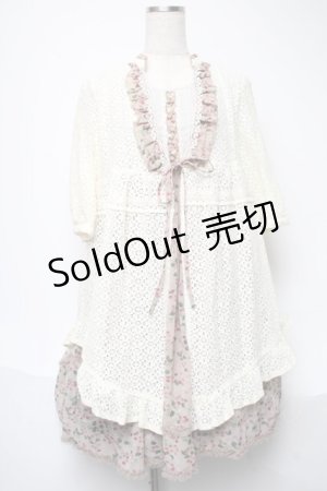 画像: axes femme / カーディガン重ね着風ワンピース  ベージュ S-25-05-21-040-AX-TO-HR-ZS