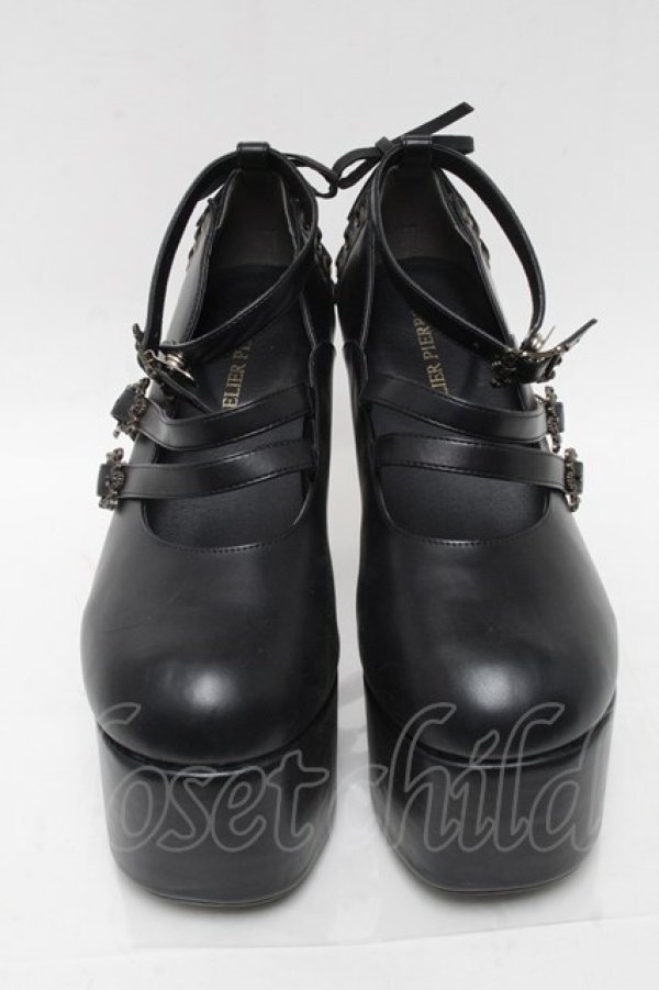 画像2: ATELIER PIERROT / ANTIQUE GOLD FRAME PUMPS LL 黒 S-25-05-21-001-EL-SH-AS-ZS (2)
