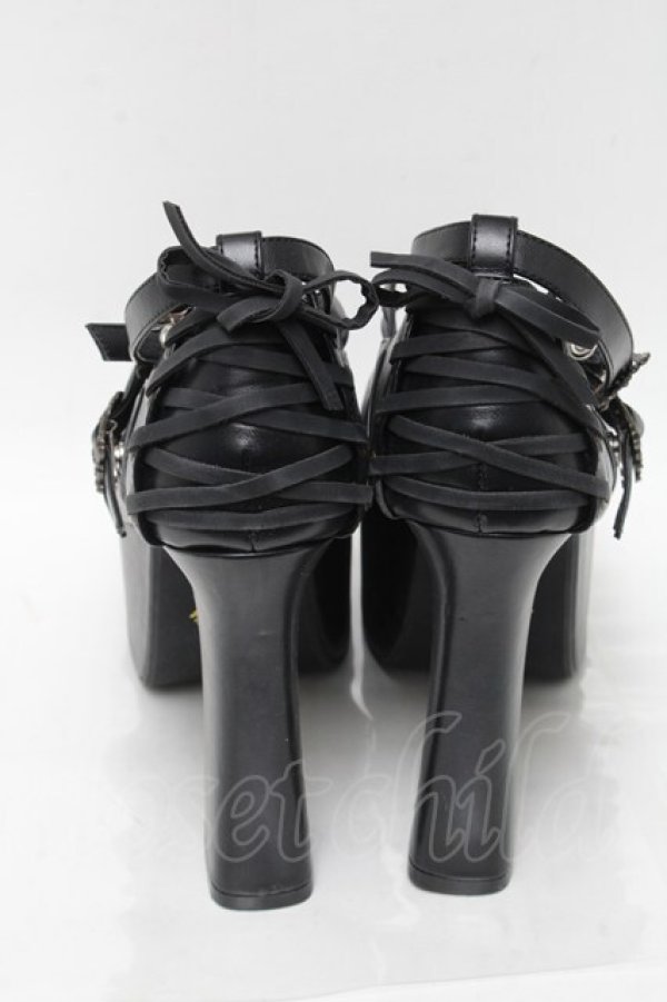 画像4: ATELIER PIERROT / ANTIQUE GOLD FRAME PUMPS LL 黒 S-25-05-21-001-EL-SH-AS-ZS (4)