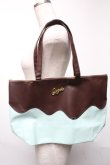 画像1: Q-pot. / ファスナー＆ポケット付チョコミントシェイクトートバッグ  ミント S-25-05-21-015-QP-BG-AS-ZS (1)