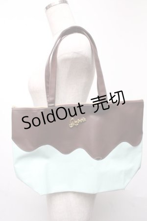 画像: Q-pot. / ファスナー＆ポケット付チョコミントシェイクトートバッグ  ミント S-25-05-21-015-QP-BG-AS-ZS