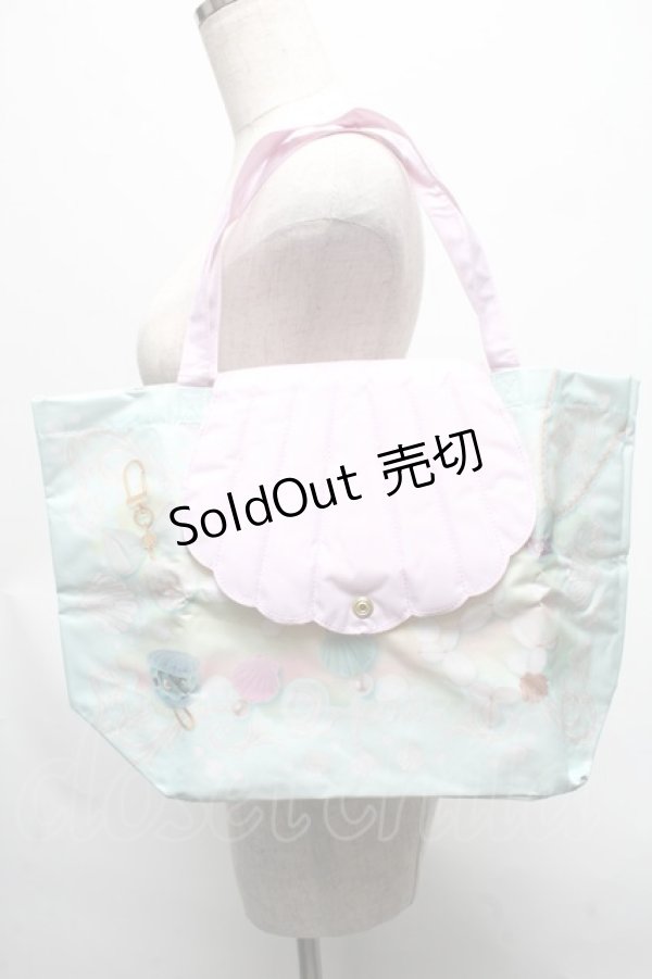 画像3: Q-pot. / ポケット付折りたたみ式シェルマカロントートバッグ  ミント S-25-05-21-020-QP-BG-AS-ZS (3)