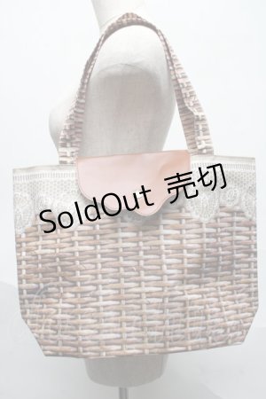 画像: Q-pot. / ハニーバスケットパッカブルトートバッグ  ブラウン S-25-05-21-022-QP-BG-AS-ZS