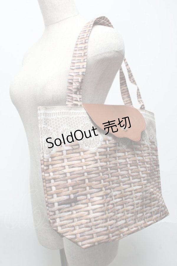 画像2: Q-pot. / ハニーバスケットパッカブルトートバッグ  ブラウン S-25-05-21-022-QP-BG-AS-ZS (2)
