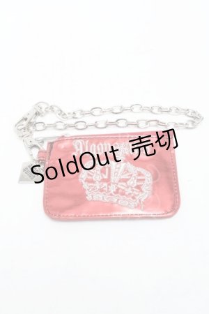 画像: ALGONQUINS / ロゴ刺繍パスケース  赤 S-25-05-22-001-AL-ZA-HR-ZS