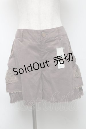 画像: axes femme / ティアードフリルショートパンツ  カーキ S-25-05-22-048-AX-PA-AS-ZS