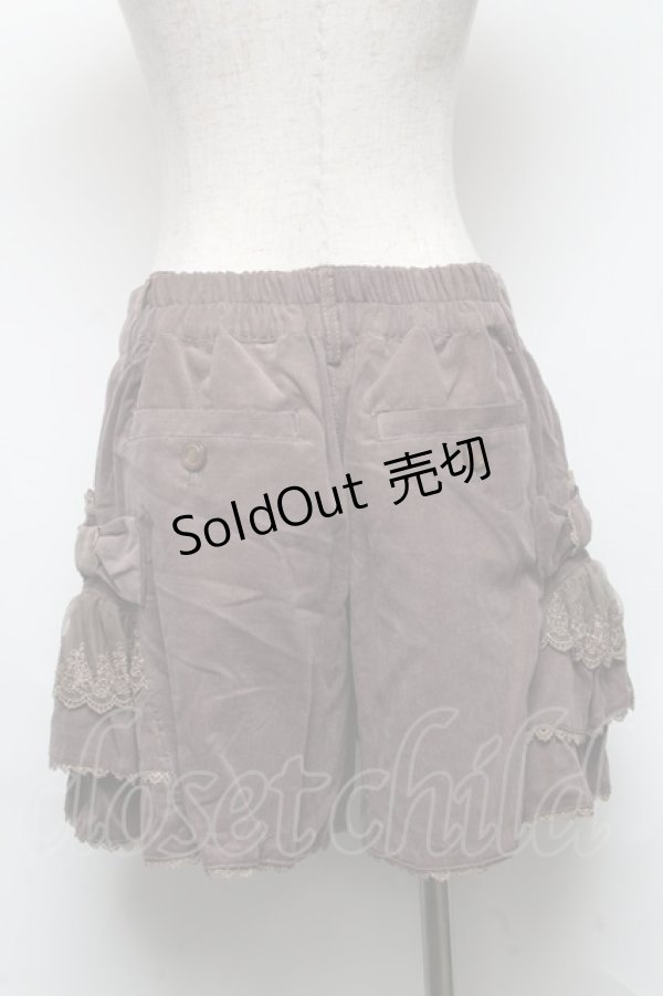 画像2: axes femme / ティアードフリルショートパンツ  カーキ S-25-05-22-048-AX-PA-AS-ZS (2)