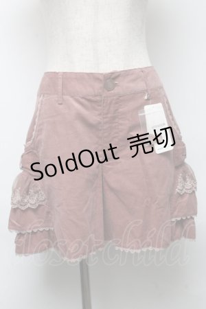 画像: axes femme / ティアードフリルショートパンツ  ピンク S-25-05-22-049-AX-PA-AS-ZS
