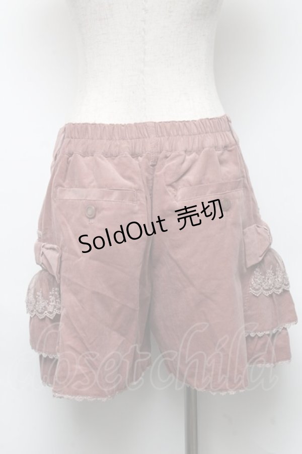 画像2: axes femme / ティアードフリルショートパンツ  ピンク S-25-05-22-049-AX-PA-AS-ZS (2)