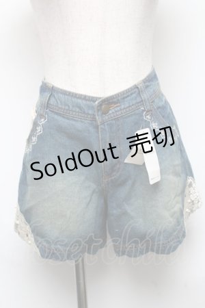 画像: axes femme / デニムショートパンツ  ブルー S-25-05-22-050-AX-PA-AS-ZS
