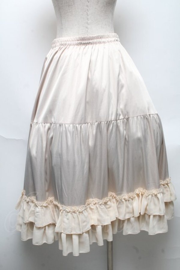 画像2: axes femme kawaii / ミディフリルペチスカート  ベージュ S-25-05-22-051-AX-SK-AS-ZS (2)