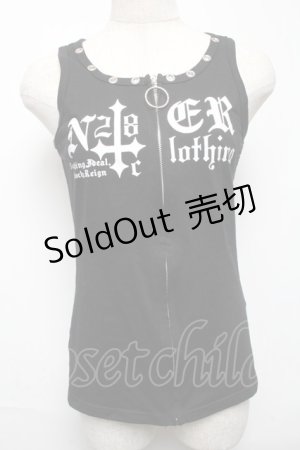 画像: NieR Clothing / タンクトップ  黒 S-25-05-22-1044-PU-TO-AS-ZS