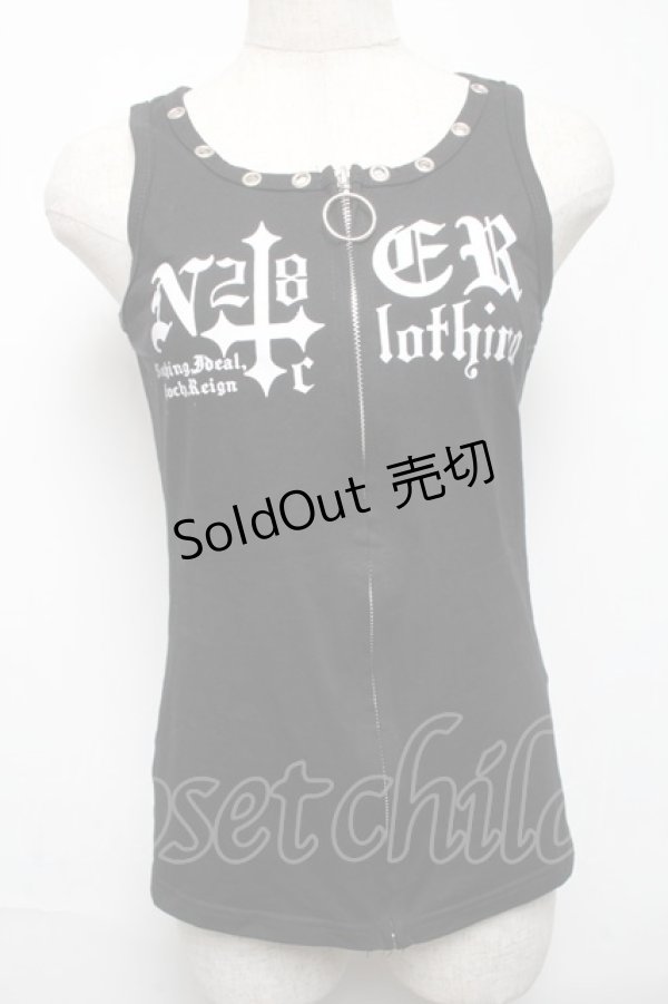 画像1: NieR Clothing / タンクトップ  黒 S-25-05-22-1044-PU-TO-AS-ZS (1)