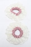 画像1: m petit by misako / AMレース2Pシュシュ  ピンク S-25-05-22-1007-LO-ZA-HR-ZS (1)