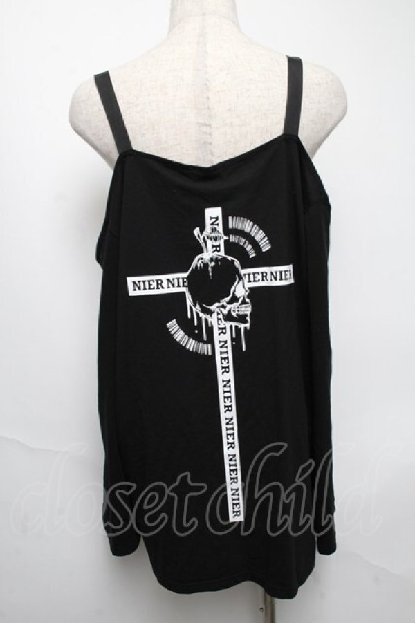 画像2: NieR Clothing / オフショルカットソー  黒 S-25-05-22-1052-PU-TO-AS-ZS (2)