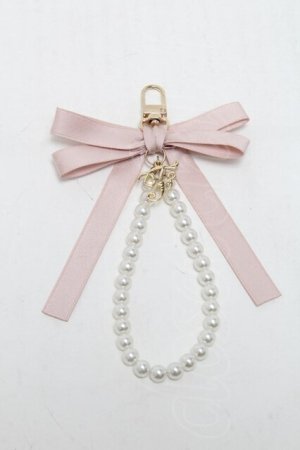 画像: Maison de FLEUR / リボンパールストラップ  ピンク S-25-05-22-1012-LO-ZA-HR-ZS
