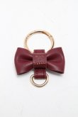 画像1: Maison de FLEUR / リボンキーリング  ワイン S-25-05-22-1013-LO-BG-HR-ZS (1)