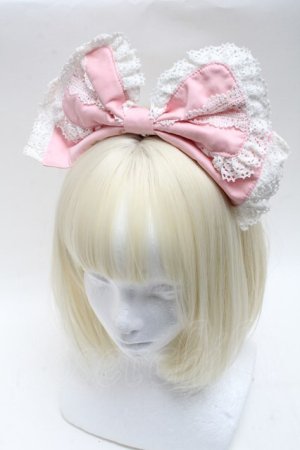 画像: BABY,THE STARS SHINE BRIGHT / レースリボンカチューシャ  ピンク S-25-05-22-1021-BA-ZA-HR-ZS