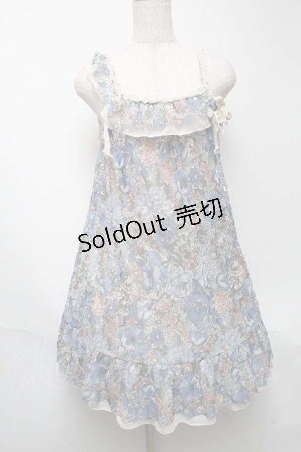 画像1: axes femme / ワンピース  サックスｘ黒 S-25-05-22-035-AX-TO-AS-ZS (1)