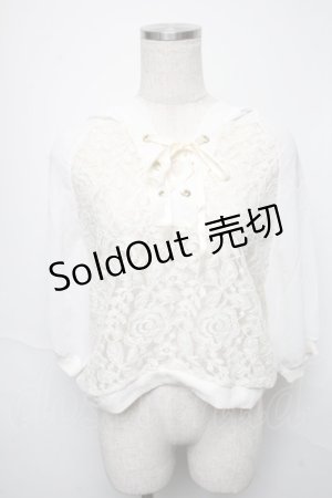 画像: axes femme / フード付異素材組み合わせプルオーバー  キナリ S-25-05-23-001-AX-TO-AS-ZS