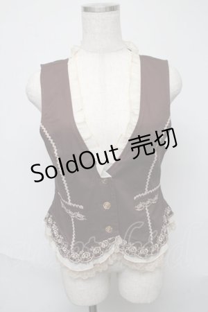 画像: axes femme / 綿クラシックベスト  ブラウン S-25-05-23-050-AX-TO-AS-ZS