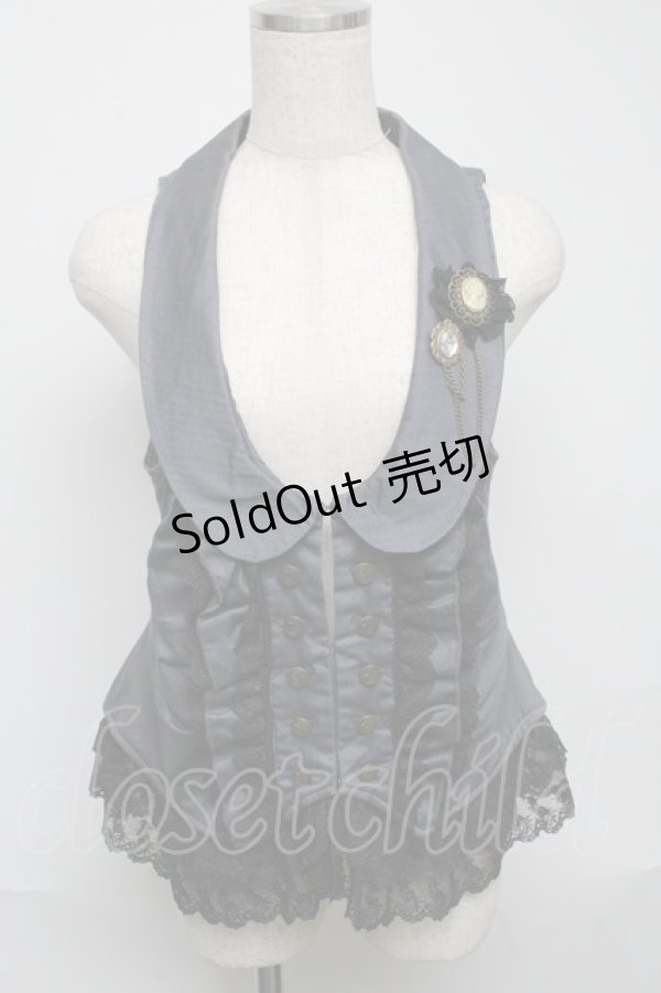 画像1: axes femme / ブローチ付きベスト   S-25-05-23-052-AX-TO-AS-ZS (1)