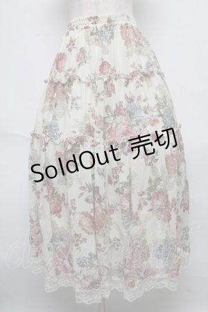 画像: axes femme / 花柄ロングスカート  オフ S-25-05-23-057-AX-SK-AS-ZS