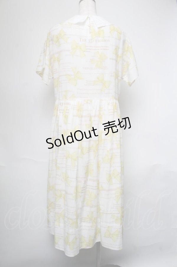 画像2: Jane Marple / The 35th ribbonコレットドレス  イエロー S-25-05-23-008-JM-OP-HR-ZS (2)