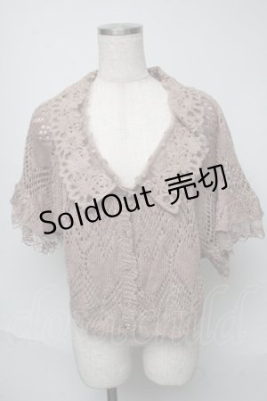 画像: axes femme / バラえりニットケープ   S-25-05-23-011-AX-TO-AS-ZS