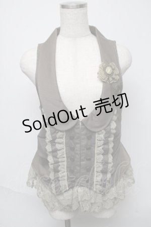 画像: axes femme / ブローチ付きベスト   S-25-05-23-047-AX-TO-AS-ZS
