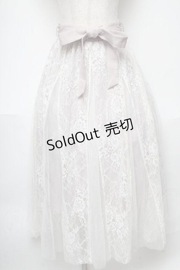 画像1: axes femme / レース×チュールスカート  ピンク S-25-05-24-052-AX-SK-HR-ZS (1)