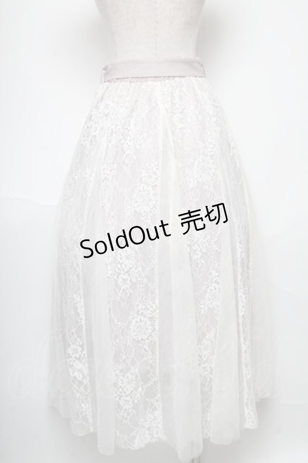 画像2: axes femme / レース×チュールスカート  ピンク S-25-05-24-052-AX-SK-HR-ZS (2)