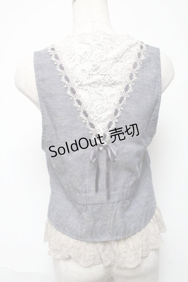 画像2: axes femme / バックレース使いベスト  ブルー S-25-05-24-007-AX-TO-AS-ZS (2)
