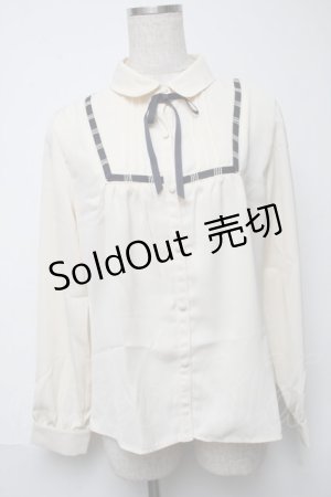 画像: Fi.n.t / はしごリボン使いタイ付きブラウス  オフ S-25-05-24-014-CA-BL-AS-ZS
