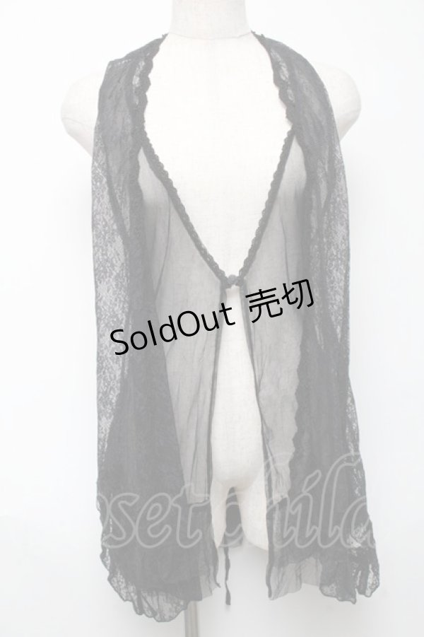画像1: axes femme / レースホルターネックジレ  黒 S-25-05-24-025-AX-TO-AS-ZS (1)
