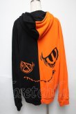 画像2: NieR Clothing / バイカラーパーカー  黒ｘオレンジ S-25-05-24-041-PU-TO-AS-ZS (2)
