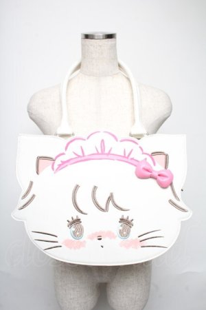 画像: axes femme kawaii / ムースのおかおトートバッグ  白 S-25-05-25-010-AX-BG-HR-ZS