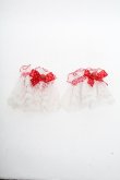 画像1: Nile Perch / レースお袖とめ  赤 S-25-05-25-002-LO-ZA-HR-ZS (1)
