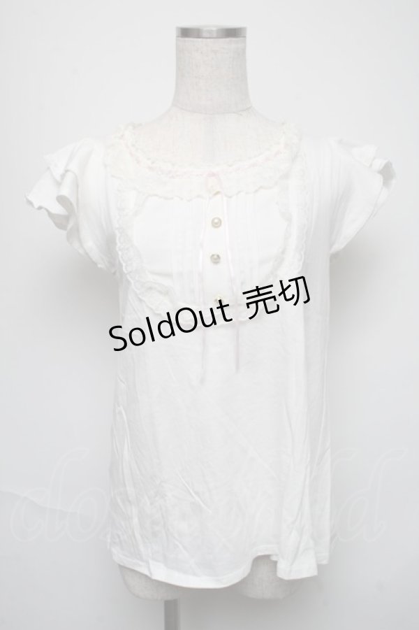 画像1: Ank Rouge / ヨーク切替カットソー  白 S-25-05-25-020-CA-TO-AS-ZS (1)