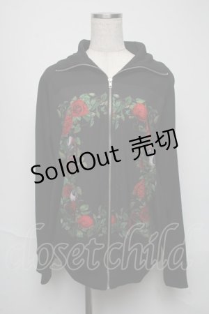 画像: Drug Honey / 臓器の花園柄ブルゾンジャケット  黒 S-25-05-25-036-PU-JA-AS-ZS
