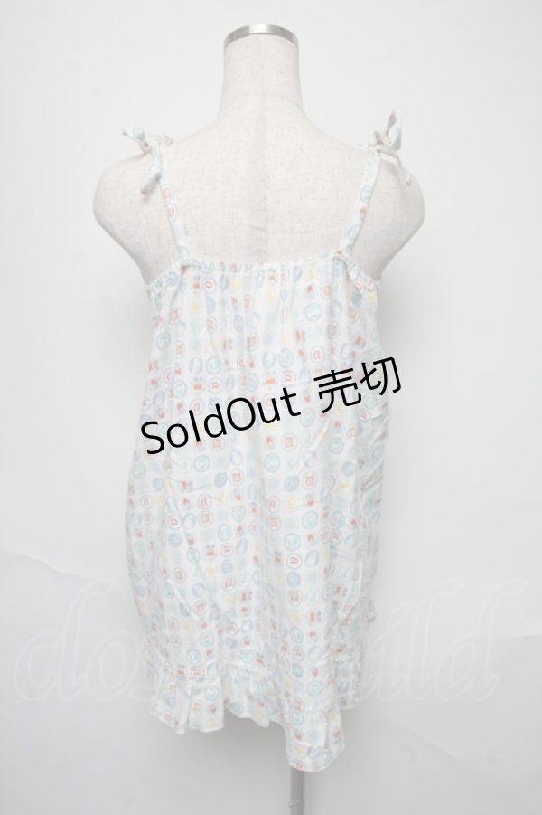 画像2: Nile Perch / カットキャミワンピース  白ｘ青 S-25-05-25-039-LO-OP-AS-ZS (2)