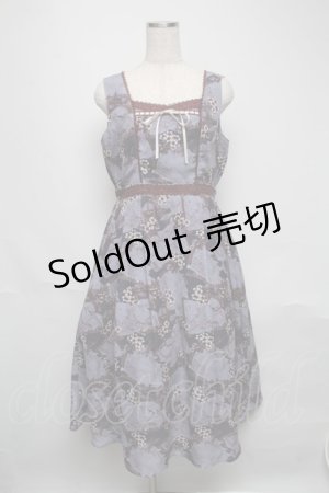 画像: axes femme / ヴィンテージマップ柄ワンピ  ラベンダー S-25-05-25-043-AX-OP-HR-ZI