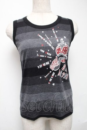画像: PEACE NOW / プリントタンクトップ  黒 S-25-05-28-040-PU-TS-HR-ZS