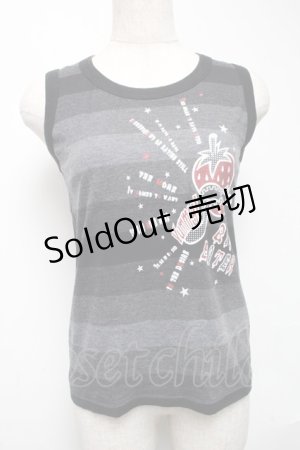 画像: PEACE NOW / プリントタンクトップ  黒 S-25-05-28-040-PU-TS-HR-ZS